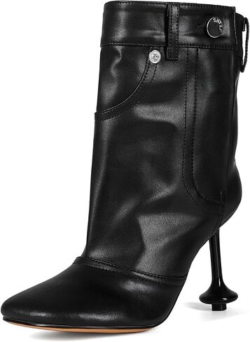 Saint Leia Women's Round Heel Ankle Boots Round Toe Pull-Up Tabs Sexy Dress Boot in Saudi Arabia