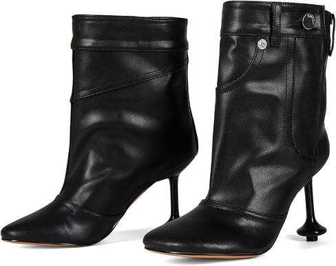Saint Leia Women's Round Heel Ankle Boots Round Toe Pull-Up Tabs Sexy Dress Boot in Saudi Arabia