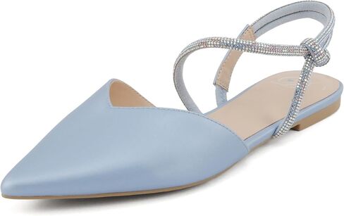 Delicious Victoria ~ Women Pointed Toe Slingback Flat Bridal Dress Pumps in Kuwait