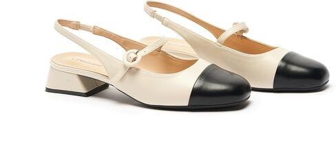 C.Paravano Women's Mary Jane Slingback Pumps Low Heel Dress Shoes Closed Square Toe Slingback for Office, Party & Daily Wear in Kuwait