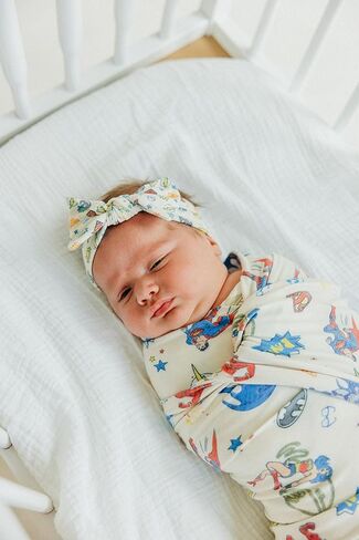 Copper Pearl Baby Bows: Stylish Headbands for Baby Girls, Premium Soft and Stretchy Baby Headbands, Perfect for Newborns, Trendy Designs - Wonder Woman™ in Kuwait