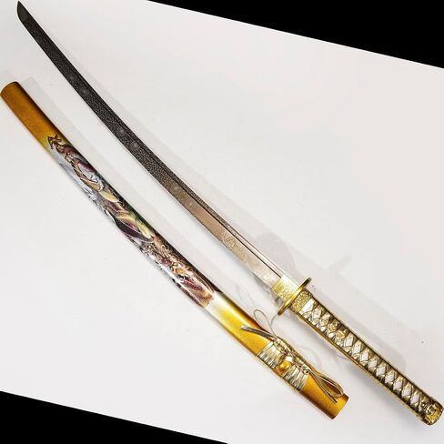 Kamaiwo-1045/1060 Clay Tempering high Carbon Steel Hademade Heat Tempered Full Handmade Hand Forged Japanese Katana Authentic，Sword Real Weapons，Full Tang,Functional,Practical Sharp in Saudi Arabia