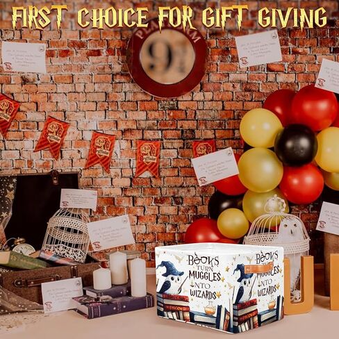 Magic Nursery Decor Baby Basket Large Blue Hat Wand Basket Owl Kid Gift Collapsible Book Shelf Clothes Basket Rectangle Toy Bin 15"x11"x9.5" in Kuwait