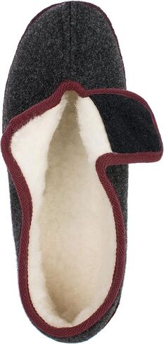 Ladies felt slippers Model 2064 - warmly lined with virgin wool for cold feet in Kuwait