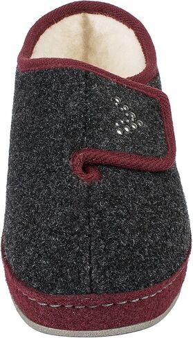 Ladies felt slippers Model 2064 - warmly lined with virgin wool for cold feet in Kuwait