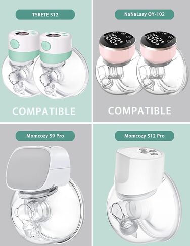 8PCS Replacement Parts Compatible with TSRETE/MOMPINKE/NaNaLazy/Momcozy/bluefair/kmaier Hands Free Breast Pump, S9/ S12/ S9 pro/ S12 pro Duckbill Valves Silicone Diaphragms Accessories in Saudi Arabia