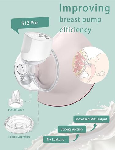 8PCS Replacement Parts Compatible with TSRETE/MOMPINKE/NaNaLazy/Momcozy/bluefair/kmaier Hands Free Breast Pump, S9/ S12/ S9 pro/ S12 pro Duckbill Valves Silicone Diaphragms Accessories in Saudi Arabia