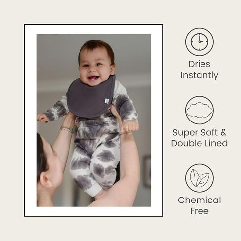 Leya & Lior 3 -Pack Premium Frasium Drying Baby Bibs - Usisex Boys & Girls Staydri Pibs for Tradlicing and Leign in Kuwait
