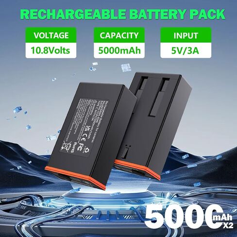 حزمة بطاريات 2-pack 5000mah قابلة لإعادة الشحن بديل لـ Moultrie Power Mag Plus حزمة بطارية ليثيوم أيون متوافقة مع حافة الكاميرا الخلوية Moultrie Edge ، Edge Pro ، Edge 2 ، Edge 2 Pro in Saudi Arabia