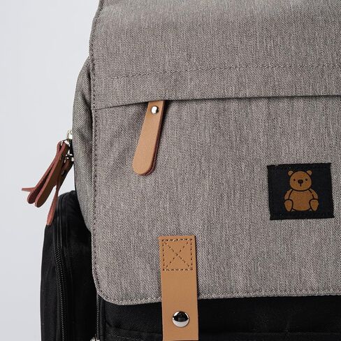 Baby Bliss Alexander Diaper Bag for New Parents - Backpack 4 Color Options, Organizational Pockets, Unisex-Babies, Diaperbag Backpack, Daily Use (Black and Grey) in Kuwait