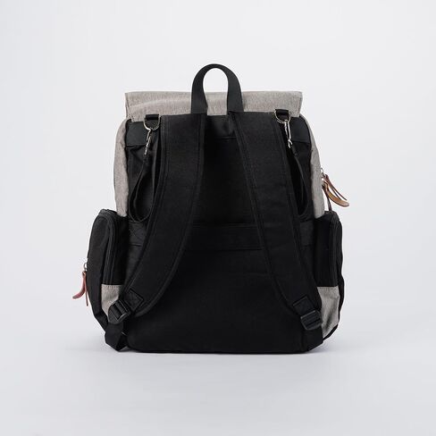 Baby Bliss Alexander Diaper Bag for New Parents - Backpack 4 Color Options, Organizational Pockets, Unisex-Babies, Diaperbag Backpack, Daily Use (Black and Grey) in Kuwait