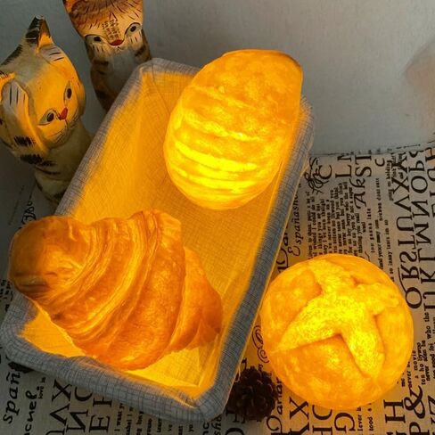 Realistic LED Bread-Shaped Night Light | Soft Glow Croissant and Bread Lamp | Decorative LED Light for Home, Nursery, and Kids' Rooms [Batteries Not Included] (Long Bread) in Saudi Arabia