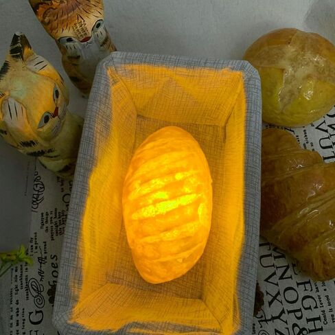 Realistic LED Bread-Shaped Night Light | Soft Glow Croissant and Bread Lamp | Decorative LED Light for Home, Nursery, and Kids' Rooms [Batteries Not Included] (Long Bread) in Saudi Arabia