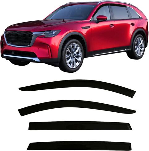 2013-2019 Tape-On Side Window Deflector Visors for Nissan Sentra S SV SR Smoke Tinted Rain Guards 2014 2015 2016 2017 2018 in Kuwait