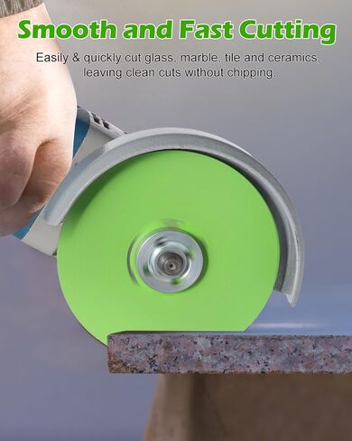 1.2'' Diamond Ultra Width Tile Blade, 5 Pcs 1mm Thin Glass Cutting Disc, 45° Chamfer Rock Slab Flat Grinding Cutting Piece, Marble Edge Trimming(4/5'' Arbor). in Kuwait