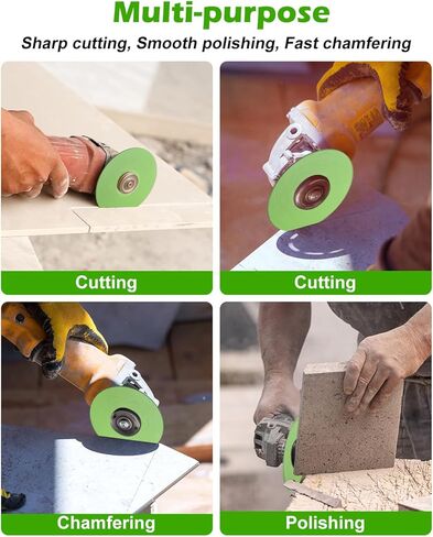 1.2'' Diamond Ultra Width Tile Blade, 5 Pcs 1mm Thin Glass Cutting Disc, 45° Chamfer Rock Slab Flat Grinding Cutting Piece, Marble Edge Trimming(4/5'' Arbor). in Kuwait