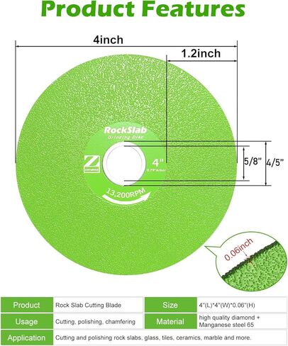 1.2'' Diamond Ultra Width Tile Blade, 5 Pcs 1mm Thin Glass Cutting Disc, 45° Chamfer Rock Slab Flat Grinding Cutting Piece, Marble Edge Trimming(4/5'' Arbor). in Kuwait