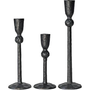 Iron Taper Candle Holder Set of 3 Decorative Candle Stand, Candle Sticks Holder Decor Candlestick Holder for Wedding, Dinning, Party