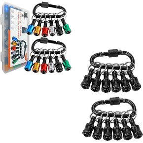 24Pcs 1/4 inch Hex Shank Aluminum Alloy Screwdriver Bits Holder