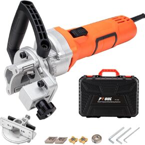 Handheld Chamfer Tool, Metal Chamfering Tool, for Trimming, Beveling, Deburring, 45 Degree Arc and Bevel, 850W 120V 60Hz, Model PT-100