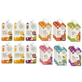 Serenity Kids 7+ Months Bone Broth and World Explorer Meats Variety Pack Baby Food Bundle | Bone Broth and World Explorer Meat Pouches Variety Pack (42 count)