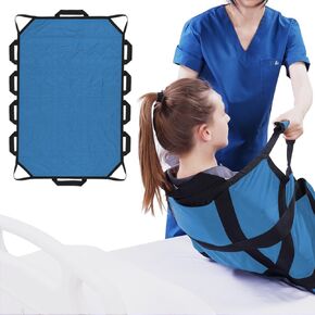 60"x40" Positioning Bed Pad with Handles Waterproof Washable Draw Sheets for Hospital Bed Patients Moving Pad for Turning Lifting and Transfer Sheet Nylon with 450LBS Bearing (Gray)