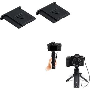 JJC 2Pack Hot Shoe Cover with Wired Shooting Grip Tripod for Fujifilm X-T5 X-T4 X-T30 II X-S10 X100VI X100V X-T200 Digital Cameras, Replaces Fujifilm RR-100 Remote