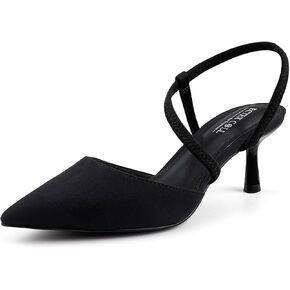 Bctex Coll Women's Hitten Heel Slingback مغلق مقترن من أخمص القدمين المنخفضة الخنزير المنخفضة