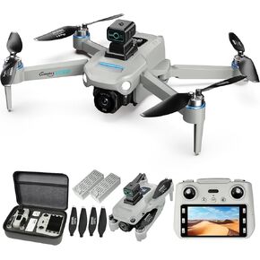 Drone with Camera for Adults 4K, GPS with Tablet Screen, 2-Axis Gimbal RC Drone Brushless Motor, Auto Return, Follow Me, Waypoint Fly, Optical Flow, Visual Tracking,60 Mins Flight, Foldable Transmission FPV Quadcopter