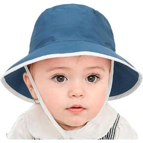 Toddler Uv-Protection Baby-Sun-Hat Bucket-Hats - Infant Outdoor Summer Breathable Packable Adjustable Beach Cap