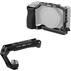 SIRUI ZV-E10 Camera Cage with Silicone Grip and Cold Shoe Mount Camera Top Handle Bundle