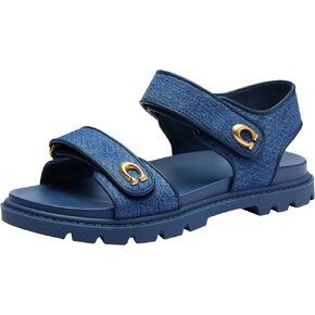 Coach Women's Brynn Sandal Platform, Charcoal/Black, 8.5