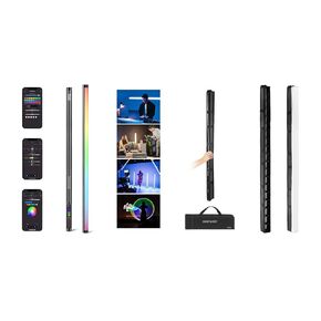 NEEWER TL120C RGB Tube Light with Diffuser Kit, 42W Full Color RGBWW Photography LED Video Light Wand Stick with APP/2.4G/DMX Control, 7 Pixel Effects/18 Scenes, 2500K-10000K 6000mAh Battery