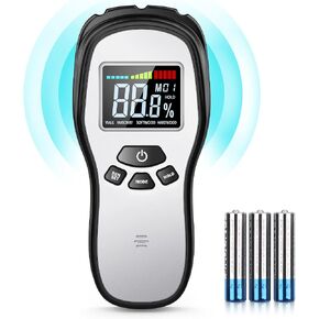 Pinless Moisture Meter - Povlen Wood Moisture Meter Digital Moisture Detector for Lumber Drywall Firewood Masonry Woodworking Plaster Floor Concrete Building with LCD Display Sound Alarm in Saudi Arabia
