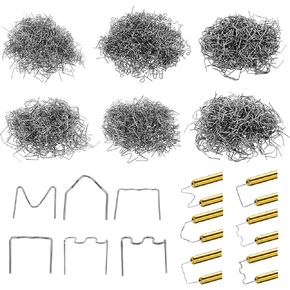 3000 PCS Plastic Welding Staples, 6 Types Hot Welder Staples Repair Tool Kit for All Car Automotive Plastic Repair Car Bumpers Dashboards Lamp Holders Machine Welding