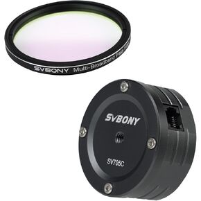 SV260 Telescope Filter, 2'' Multi-bandpass Star Field Filter, 90% Light Transmittance Bundle with SV705C Telescope Camera, IMX585 Astronomy Camera, for Emission Reflection Nebula Galaxy Photography