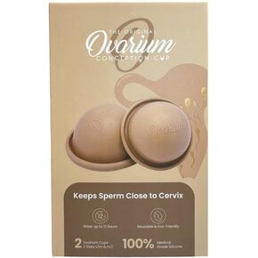 Ovarium® Patented Reusable Medical-Grade Silicone Fertility Aid Cups - Hormone Free - Keeps Sperm Close to Cervix Up to 12 Hours (2 Sizes) - Increase Chances of Natural Conception
