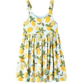 Girls Sleeveless Dress Casual Dresses Swing Kids Toddlers Viscose from Bamboo Sundress Cute Summer Dress