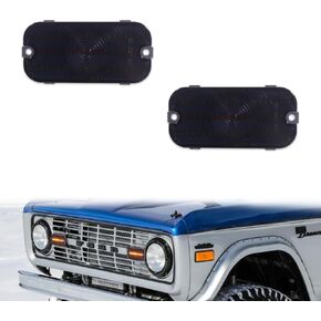 ADIIL 2PCS Front Parking Light Kit Amber Lens Turn Signal Light Housings For 1966-1968 Ford Bronco in Kuwait