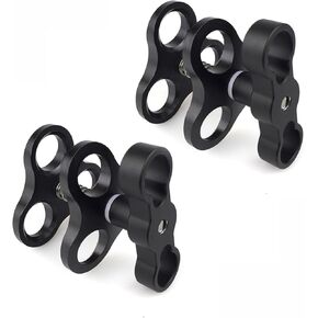 Sea frogs Triple Ball Clamp Diving Camera Mount, Aluminum Underwater Photography Bracket, Black
