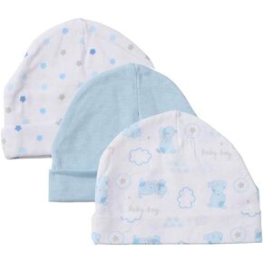 Newborn Baby Soft Cotton Organic Cap and Mitten Set Sunny Hatsfor Hospital Baby Boy and Girl(0-6 Months)