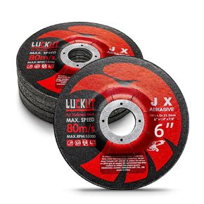 Angle Grinder Metal Discs, 6" x 1/4" x 7/8", 5 Pack