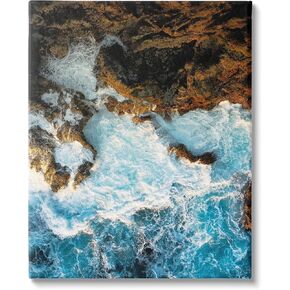 Stupell Industries Rocky Ocean Waves View Canvas Wall Art Design by Lil' Rue