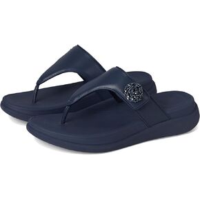 FITFLOP WIND F-MODE GO BEADIE-BUTTER ADD. مسطح أخمص القدمين/ما بعد الصنادل إسفين
