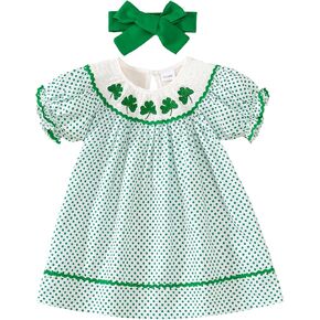 Toddler Girl St Patrick's Day Dress Shamrock Outfit St Patricks Day Clothes 1-5T
