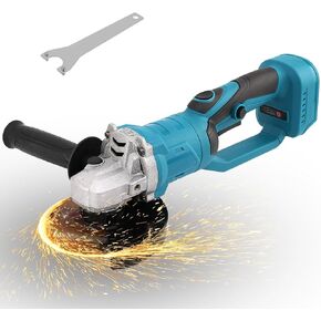 Cordless Angle Grinder for Makita 18V Battery, 18,000RPM 3 Variable Speeds 5" Brushless Handheld Electric Angle Grinder Tool for Cutting, Grinding, Polishing & Rust Removal (Battery Not Included)