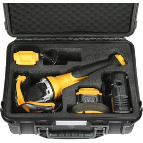 Hard Case for Dewalt Angle Grinder - Tool Bag for Dewalt 20V MAX XR Grinder Tool DCG412B, Waterproof & Shockproof Tool Box for Dewalt Grinder/Cutting Wheels/Battery/Charger/Side Handle (Case Only)