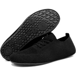 Oltyutc Women's Wide Minimalist Barefoot Shoes Zero Drop Tennis Running Shoes Slip On Walking Sneakers Gym Workout Trail Trainers