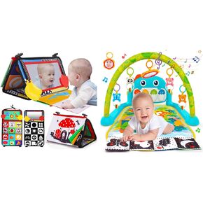 Thremhoo Baby Mirrors Dinosaur Baby Gym Playmats
