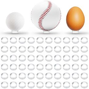 Small Clear Display Stand Ring Holder | 30 PCS (0.39 inches) | Round Beveled Pedestal for Dragon ball Golf Ball, Baseball, Egg, Spheres, Marble, Hold Up to 10lb, Perfect for Small Balls Collections in Kuwait